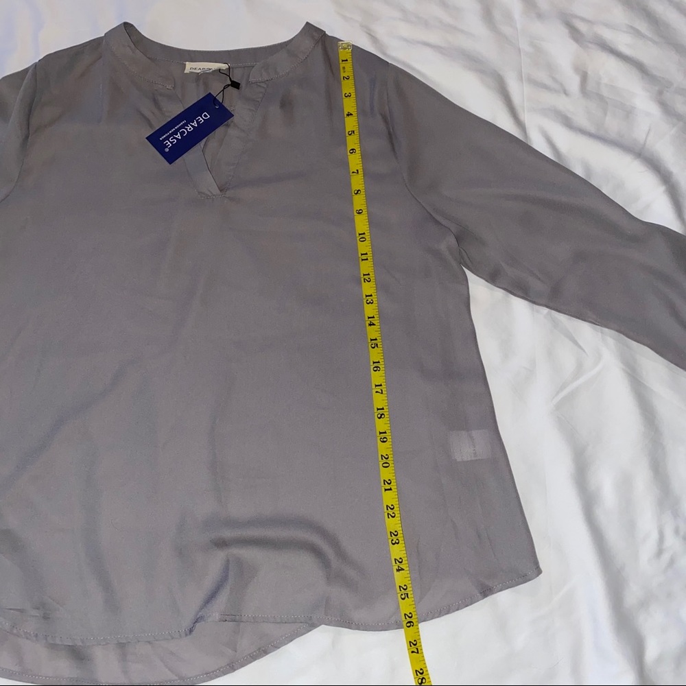 Dearcase Blouse Gray NWT - Picture 11 of 12